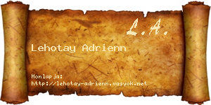Lehotay Adrienn névjegykártya